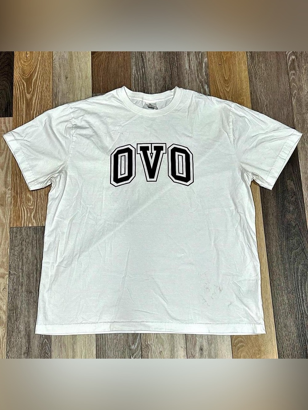 OVO Men’s White Tee with Black Outline Logo